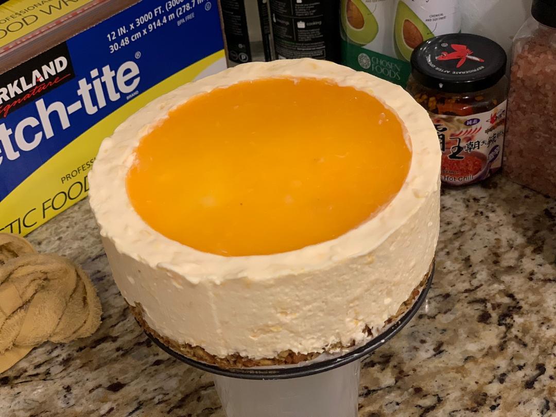 芒果巧克力奶酪慕斯蛋糕（免烤）