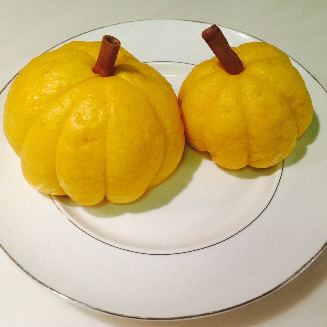 萌萌哒南瓜馒头（面包机轻松揉面）