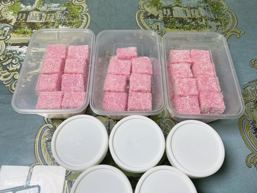 💖火龙果椰蓉牛奶小方