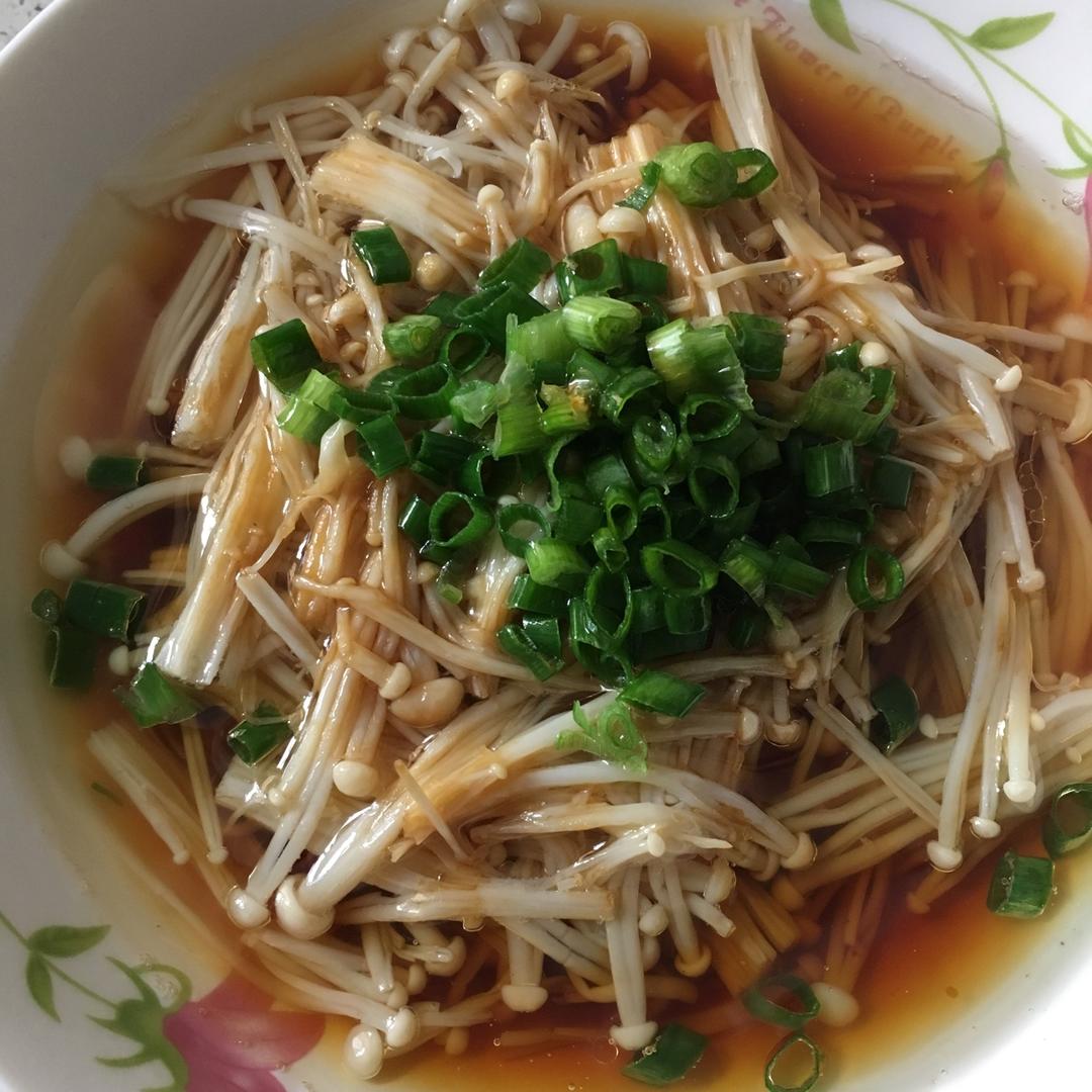 葱油蒸金针菇