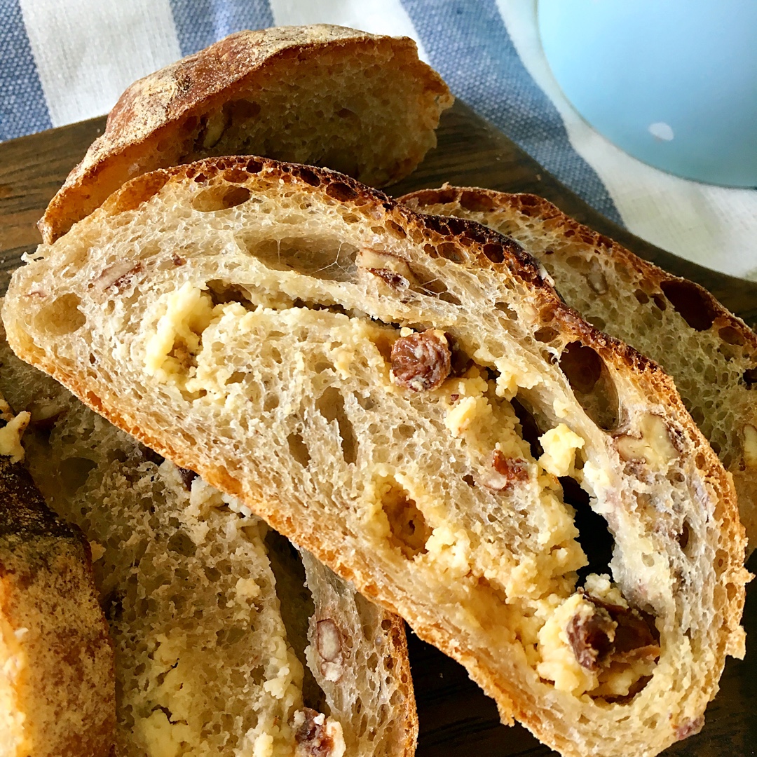 全麦蔓越莓乳酪软欧（附法国老面配方）