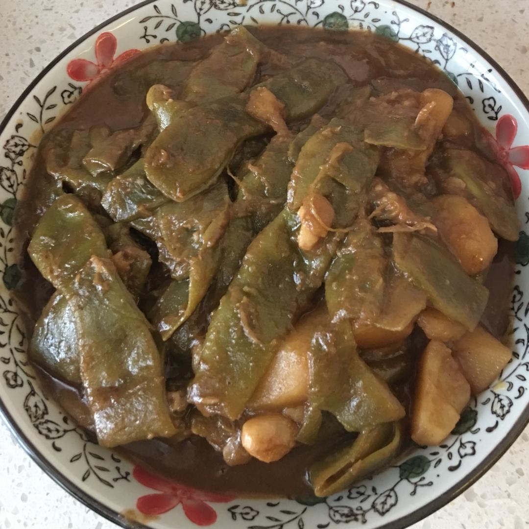 土豆炖豆角