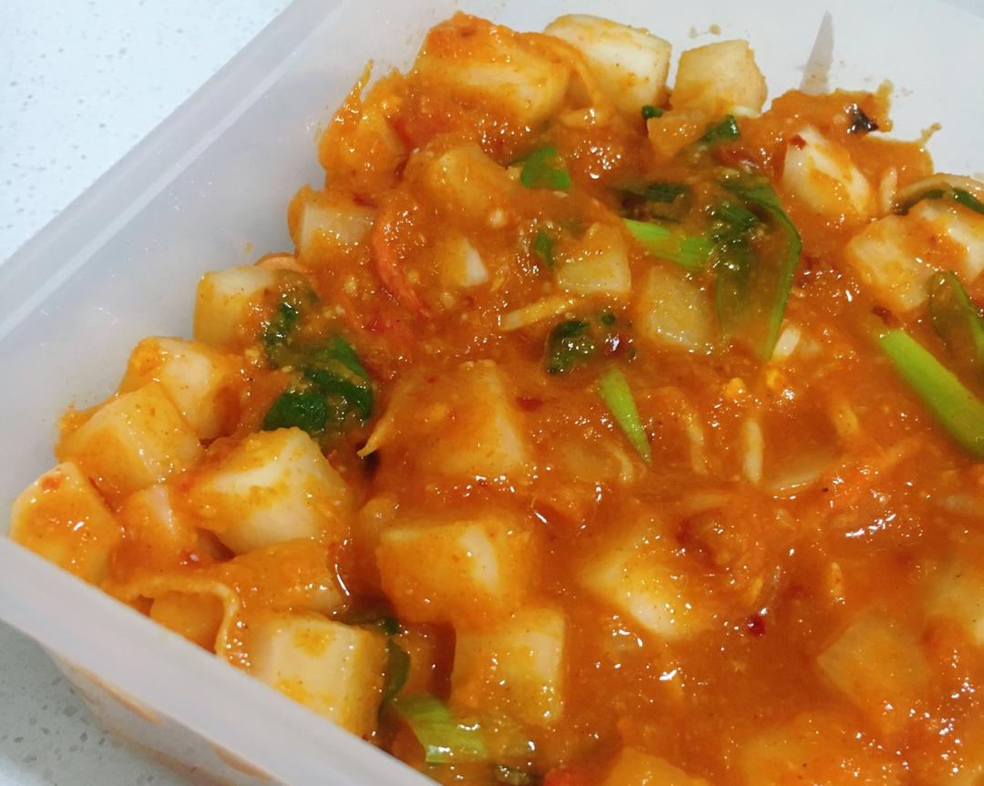 【韩式辣萝卜】的做法