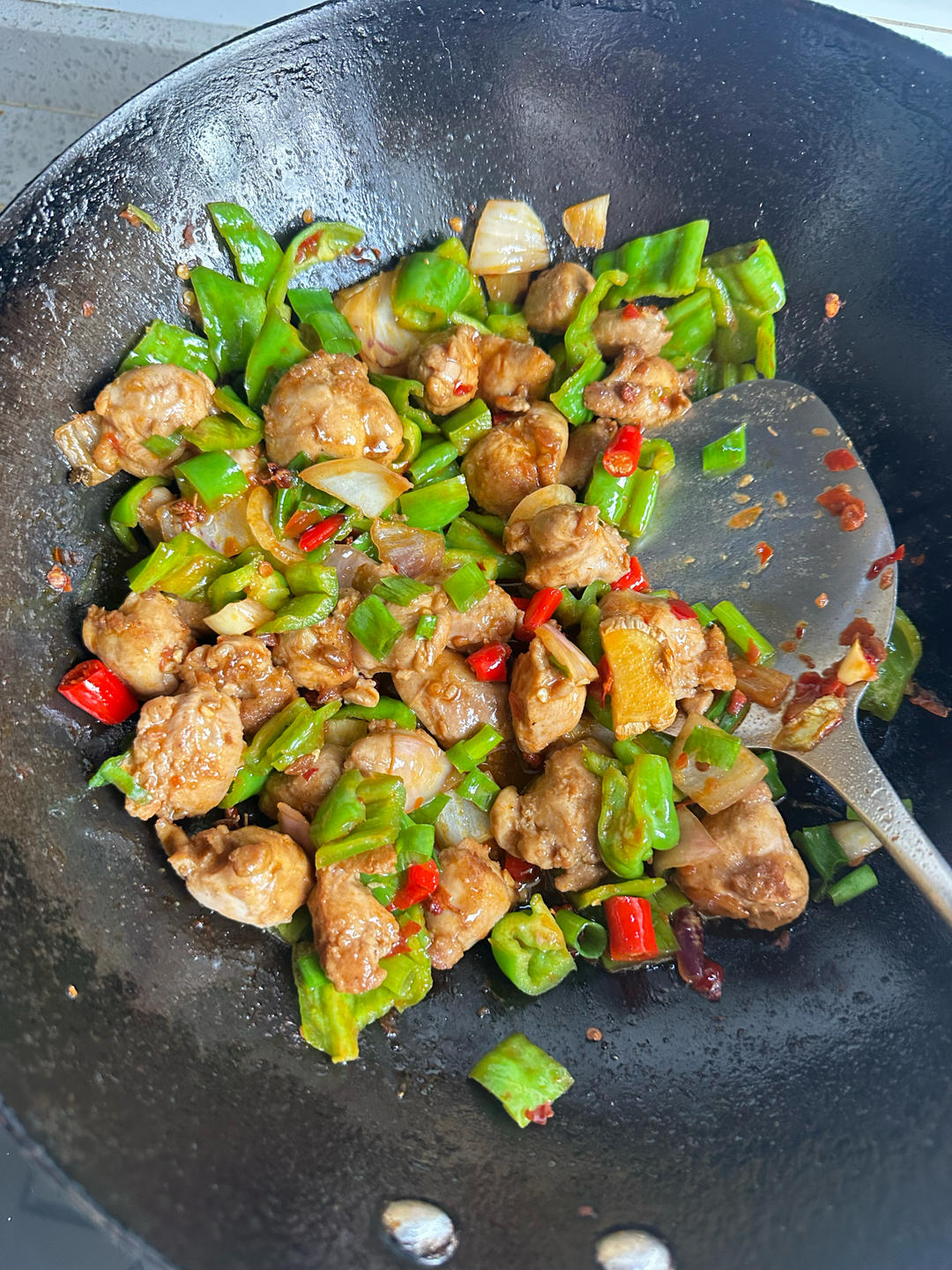 鸡肉菜谱7⃣️-双椒鸡丁（辣炒鸡丁升级版）