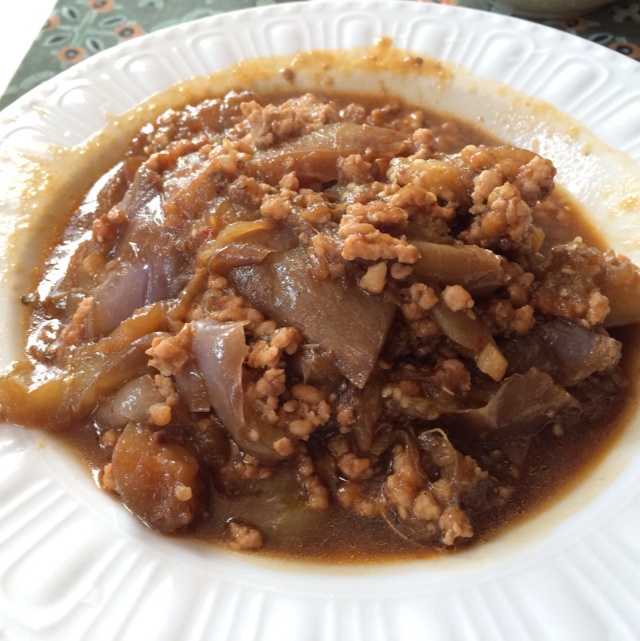 红烧肉末茄子