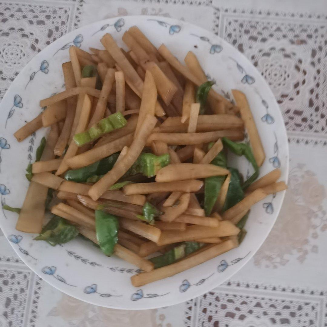 青椒土豆丝（炒制不粘锅，入口不软烂）