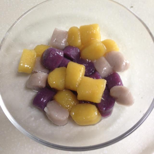 homemade芋圆地瓜丸子紫薯丸子的做法