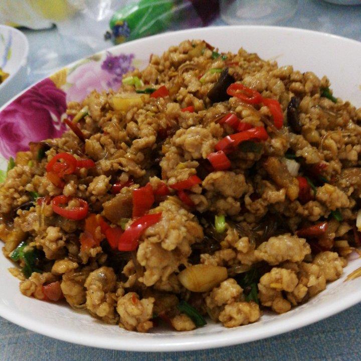 肉末炒粉丝