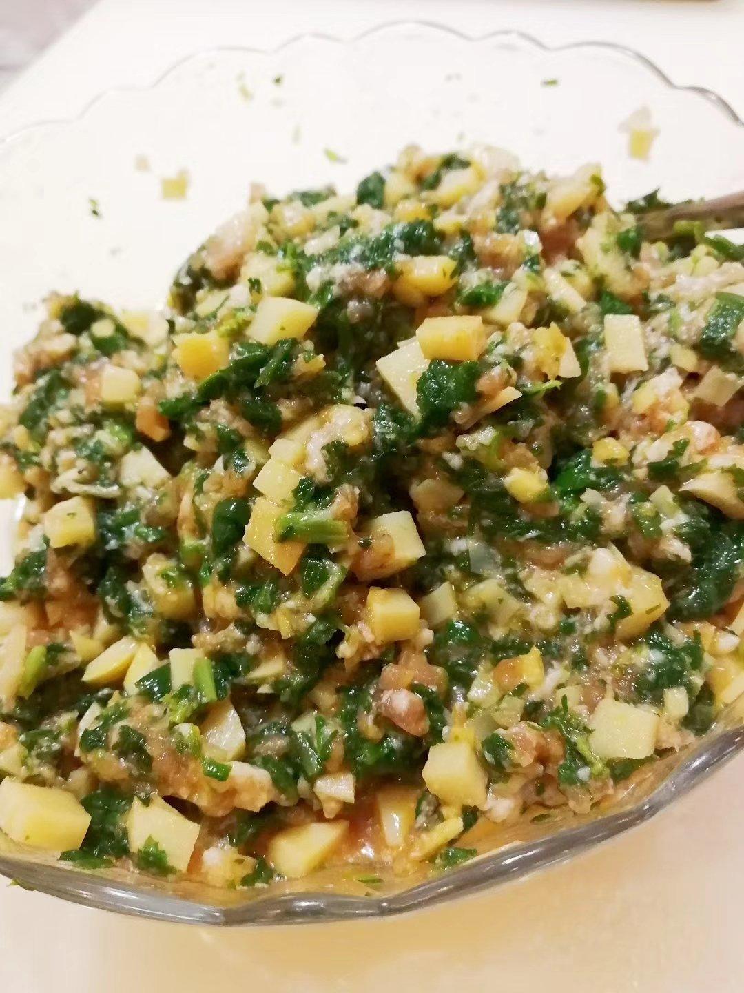 荠菜鲜肉饺子