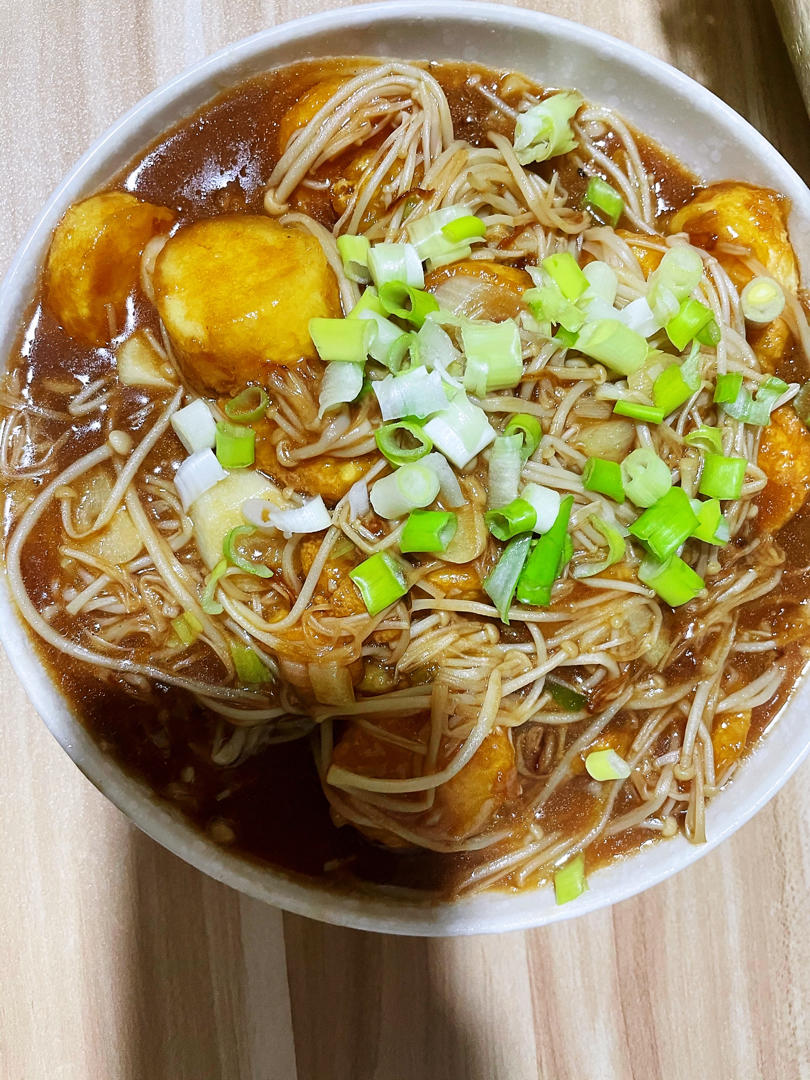 爆好吃的金针菇日本豆腐🔥超简单的家常菜谱～