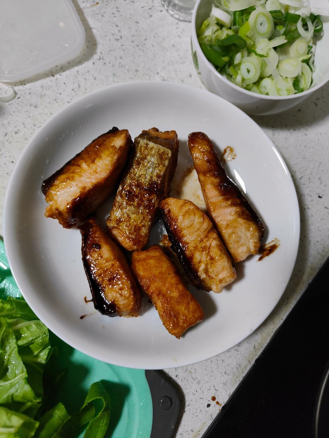 中式照烧三文鱼，即使全熟也好吃【喃猫料理日常】