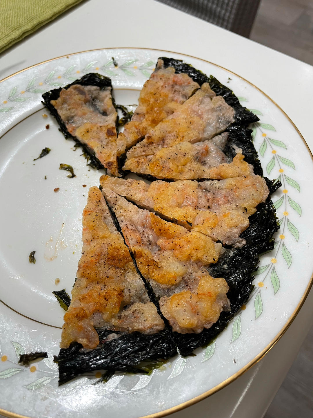 【紫菜虾滑饼】