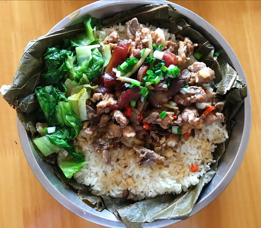 荷叶腊肉蒸饭