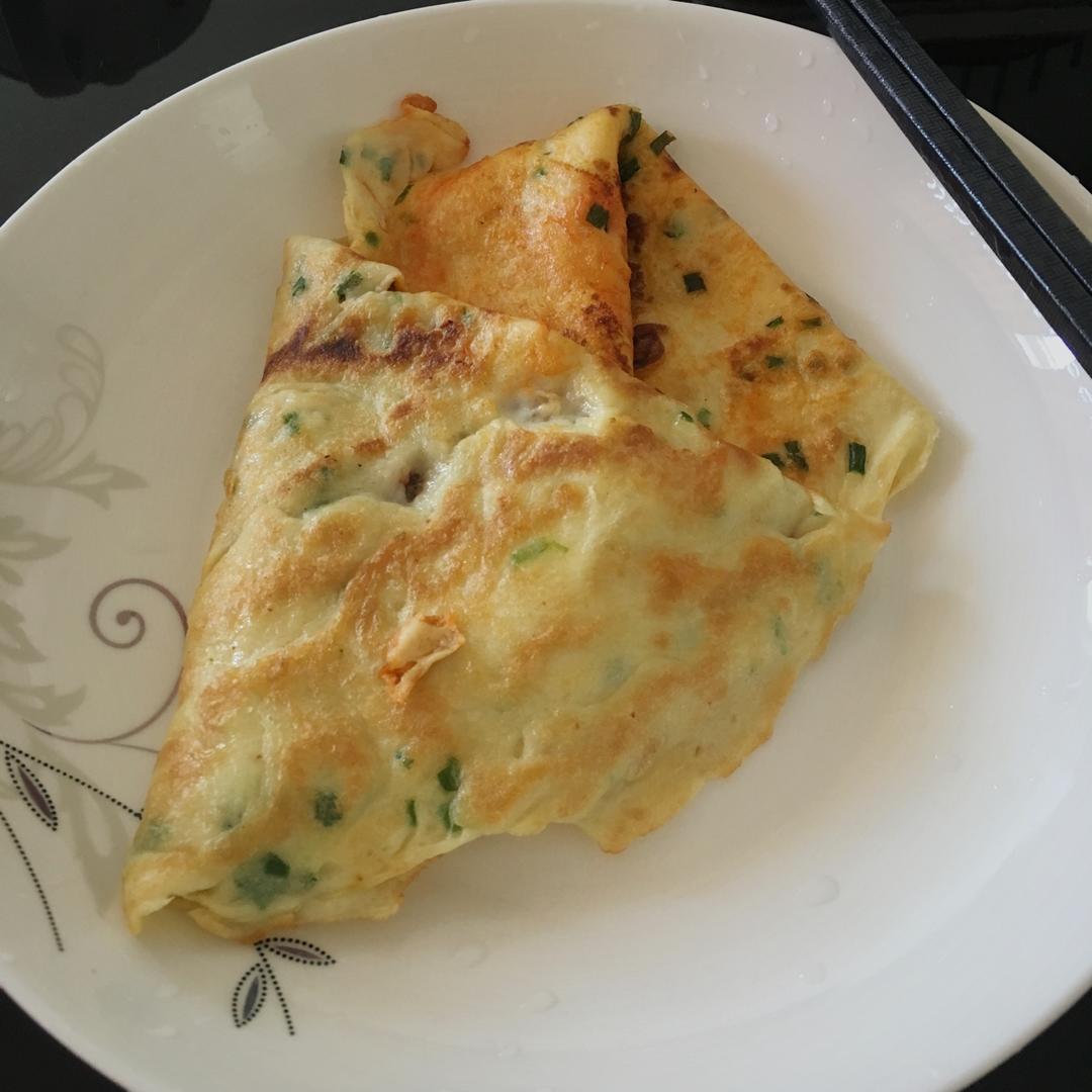 快手鸡蛋饼～～十分钟早餐！