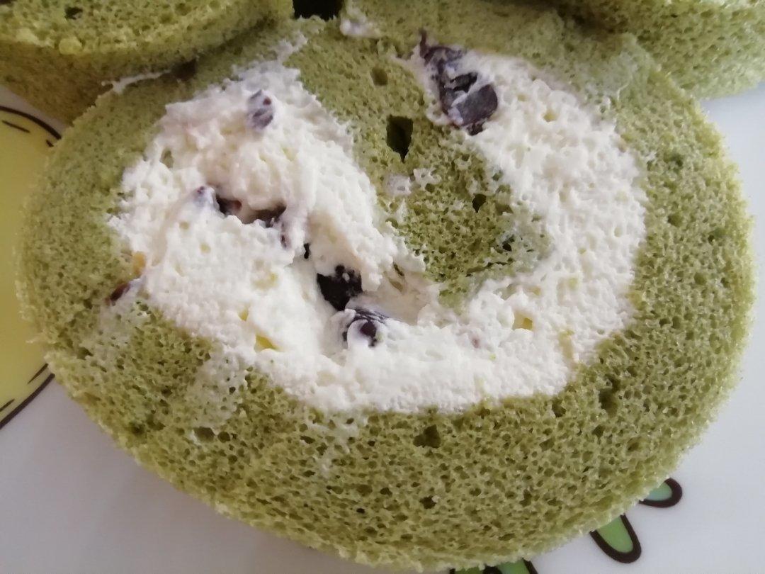 抹茶红豆蛋糕卷