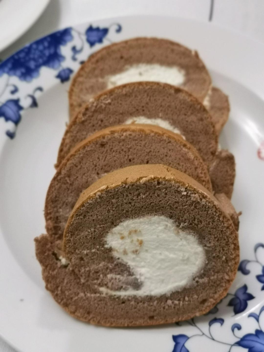 黑白巧克力蛋糕卷