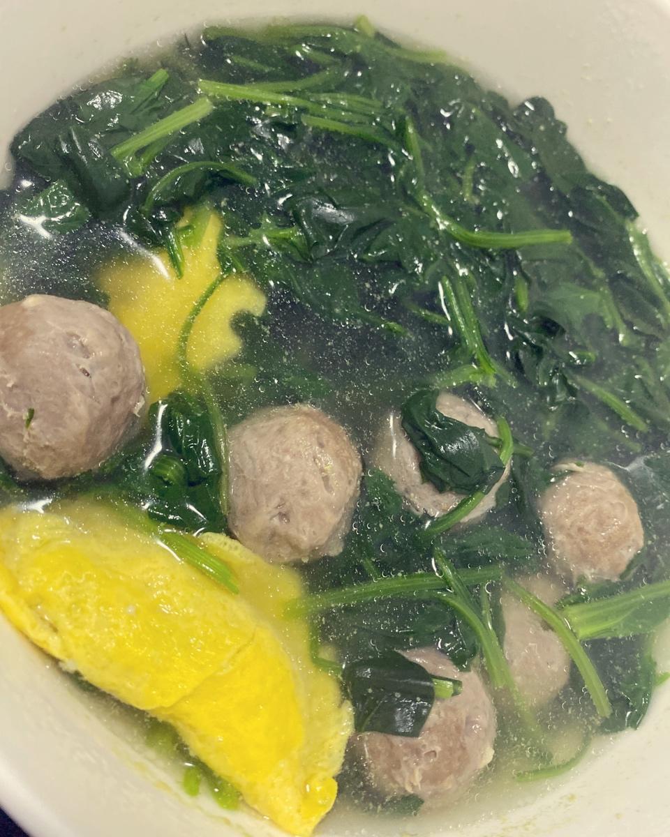 菠菜牛肉丸子汤-清淡解腻