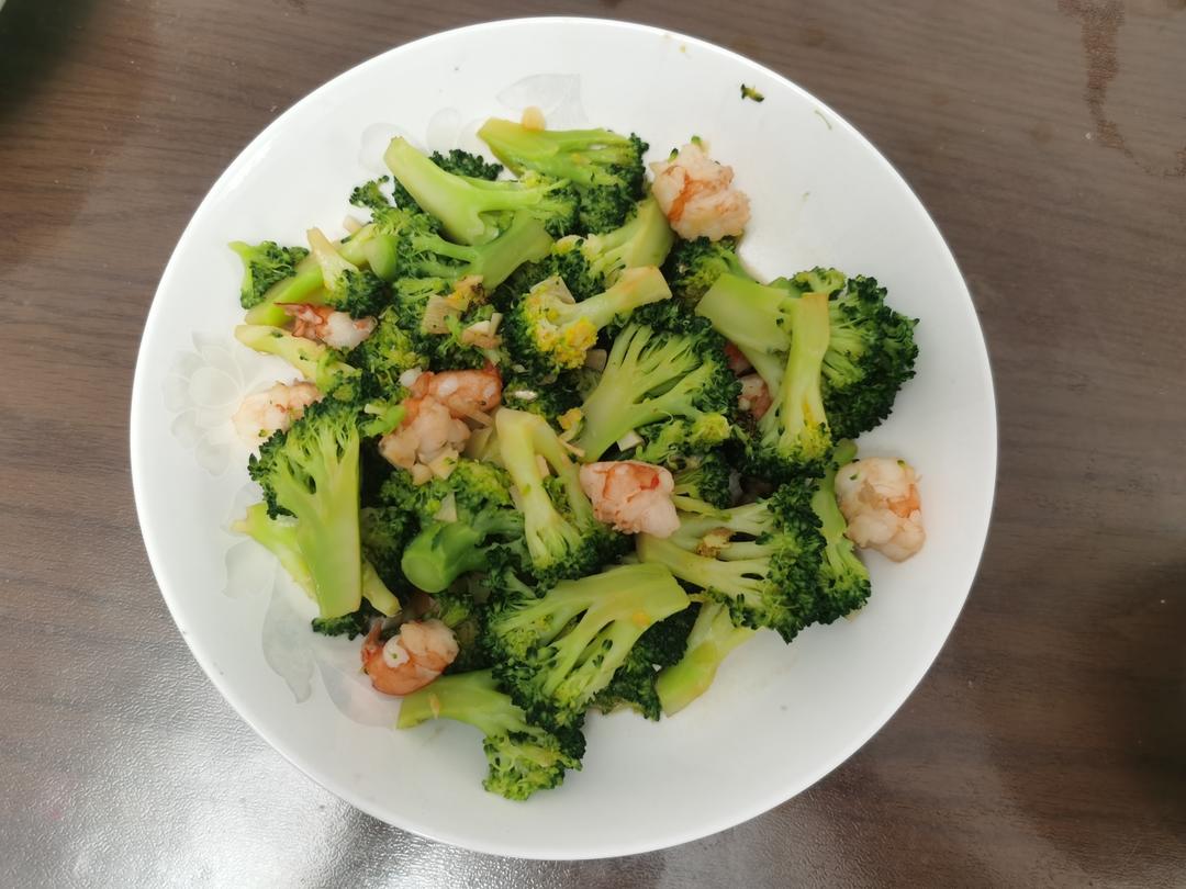 减肥去脂的西兰花炒虾仁