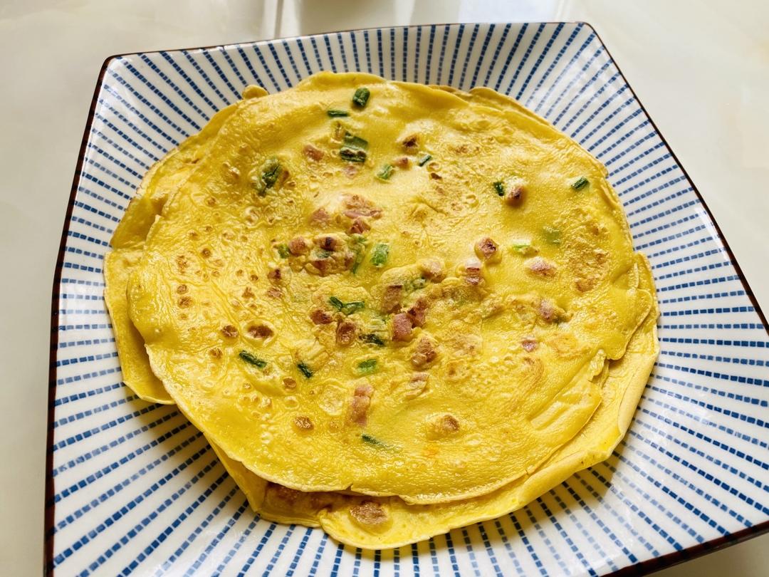 【平底锅葱花蛋饼】