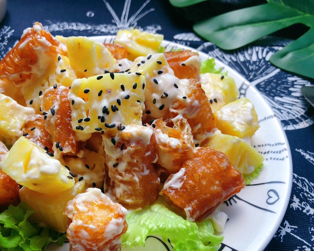 菠萝🍍油条虾🦐（油条爱菠萝）的做法