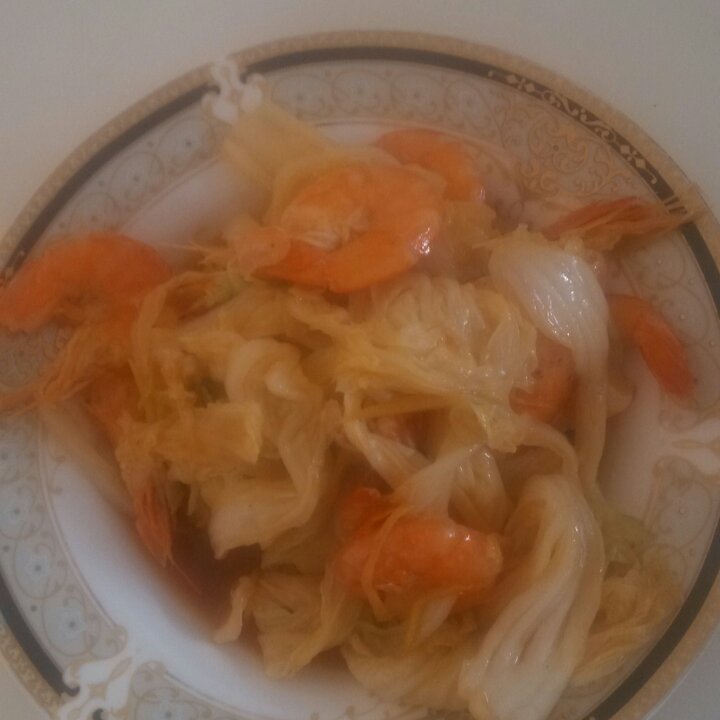 白菜炒虾