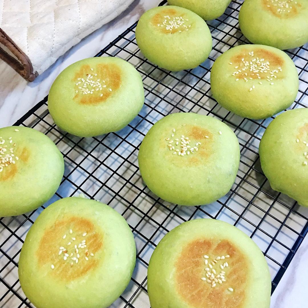 抹茶红豆软面包