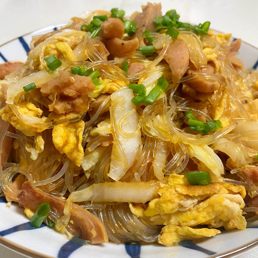 大学食堂的味道:包菜粉丝炒蛋