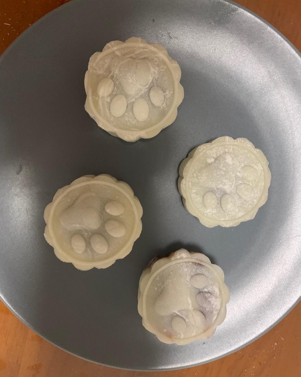 没有粘米粉的冰皮月饼