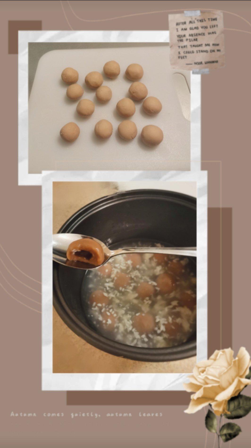 红糖黑巧牛奶汤圆