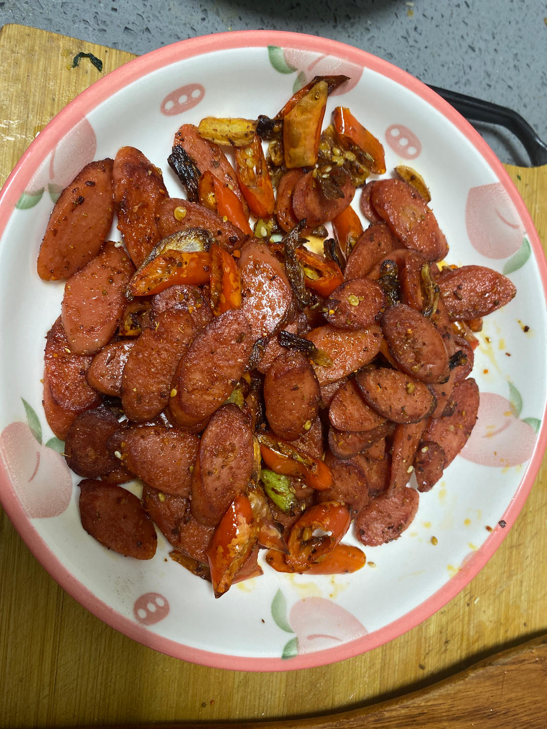 童年神菜炒火腿肠