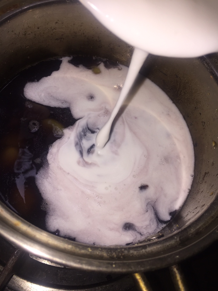 椰浆紫薯苹婆西米露的做法 步骤6