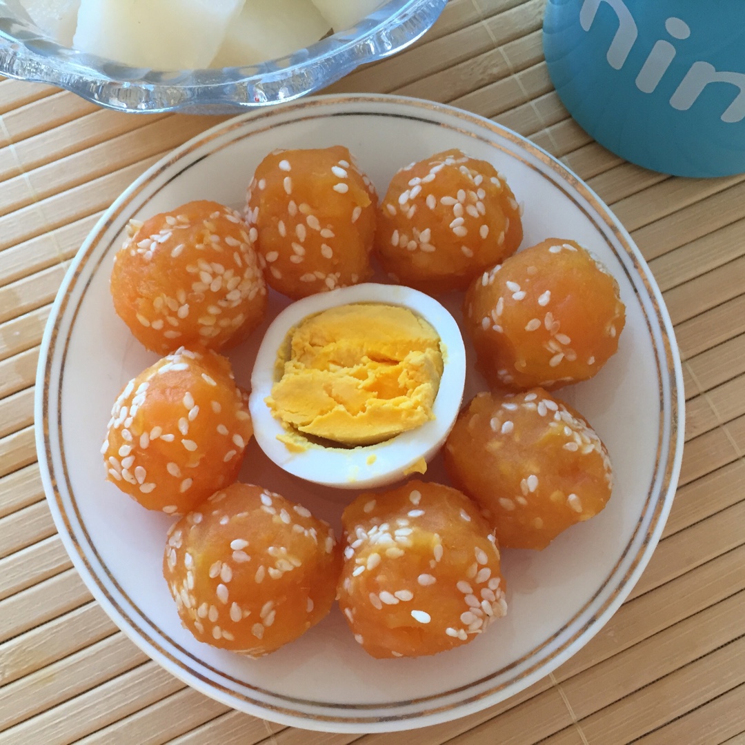 【用早餐说爱你】宝宝早餐：红薯芝麻球