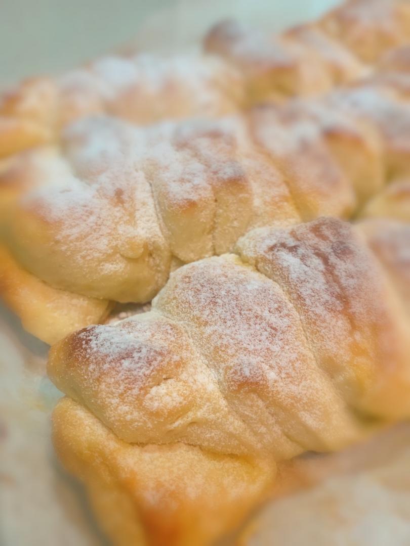 嘟嘟家的1113做的日式炼乳奶油面包( )¨超软超香