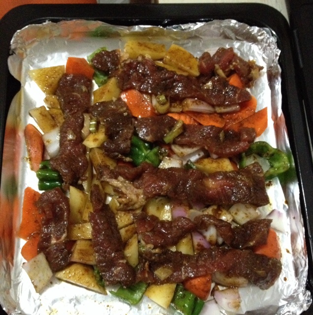 土豆洋葱烤牛肉