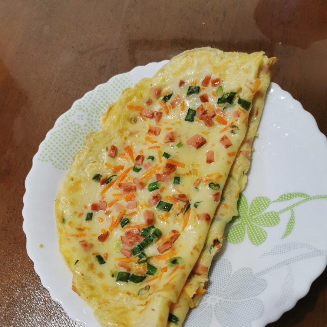 简单快手鸡蛋饼 柔软翻面不破