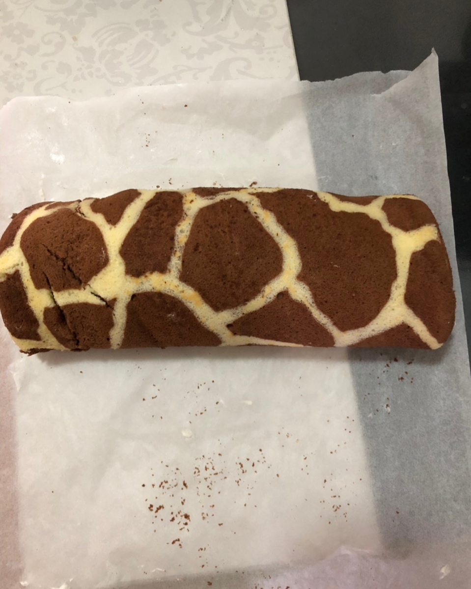 长颈鹿蛋糕卷（可可粉版）