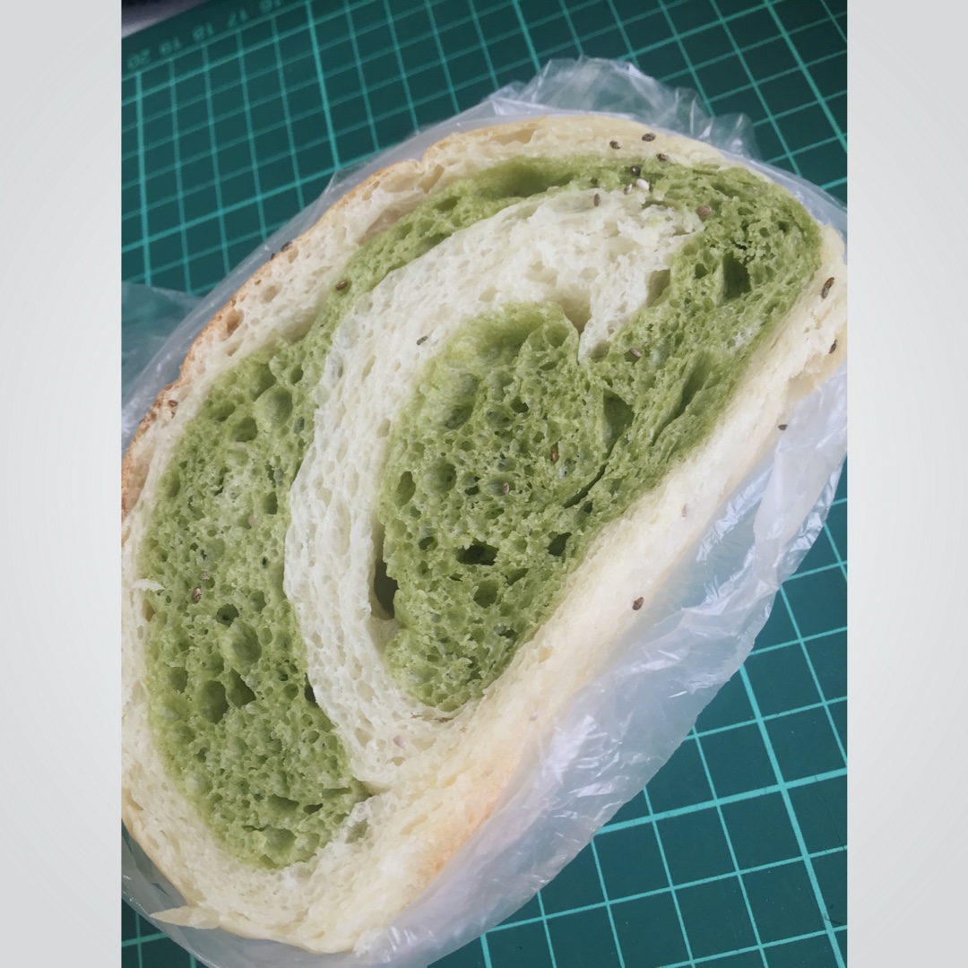 最正宗的日式抹茶红豆吐司