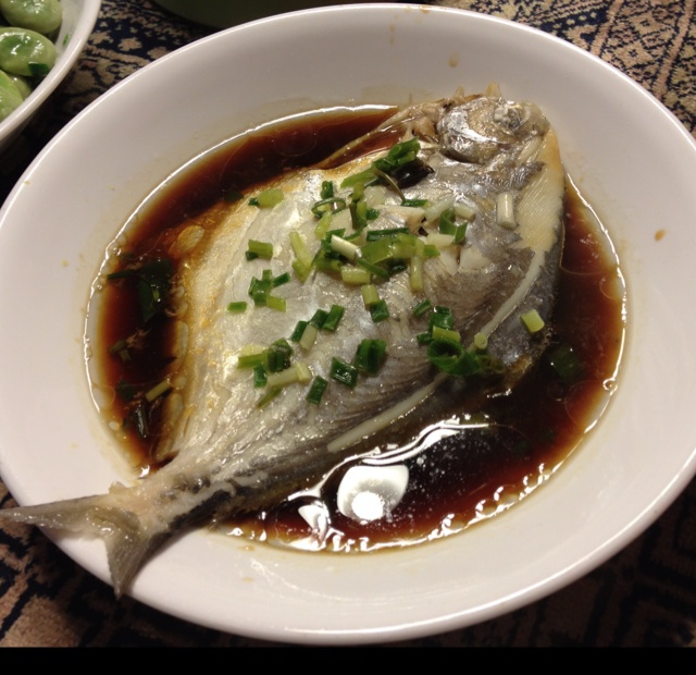 meiyu做的清蒸鲳鱼