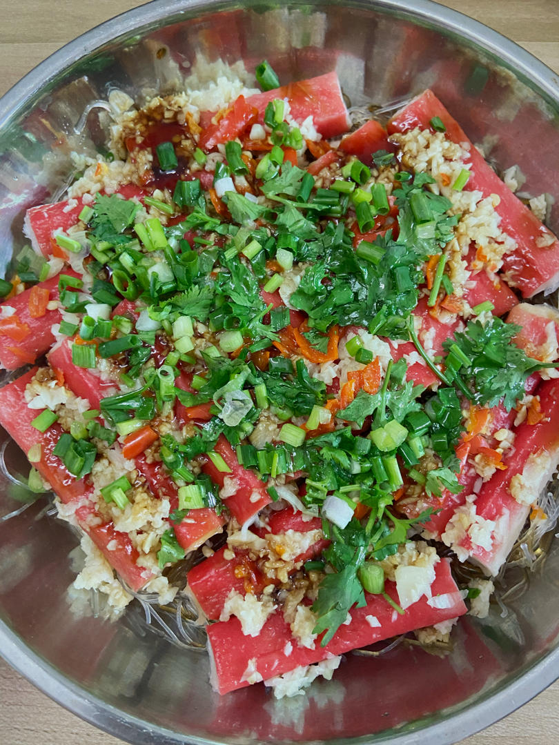 蒜蓉粉丝蒸蟹棒