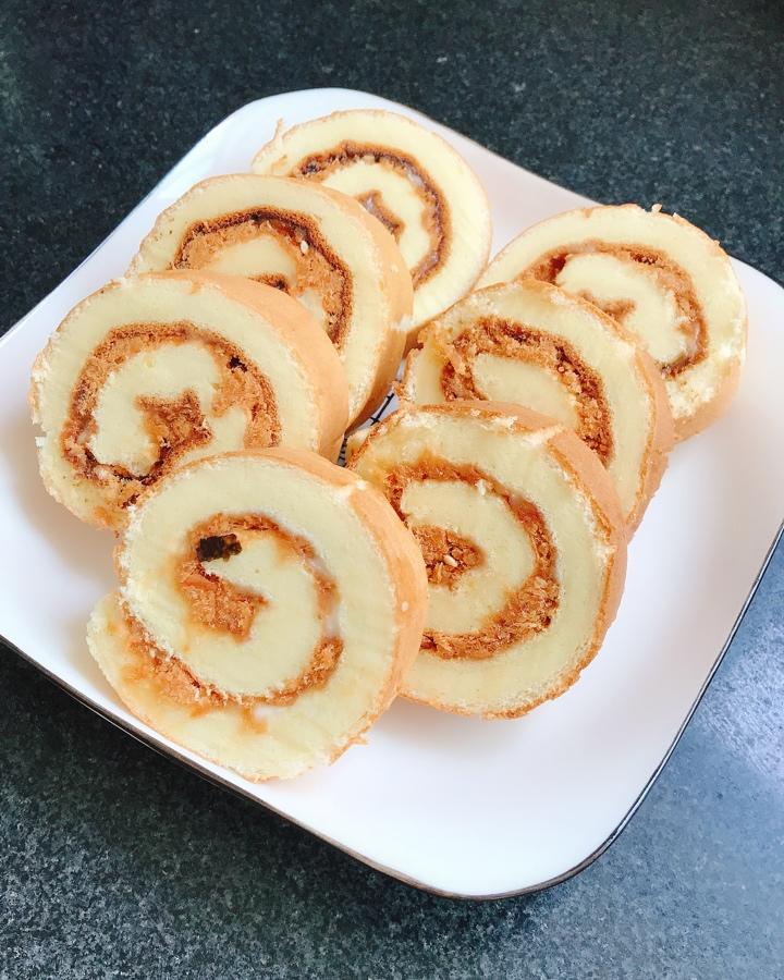 葱香肉松蛋糕卷