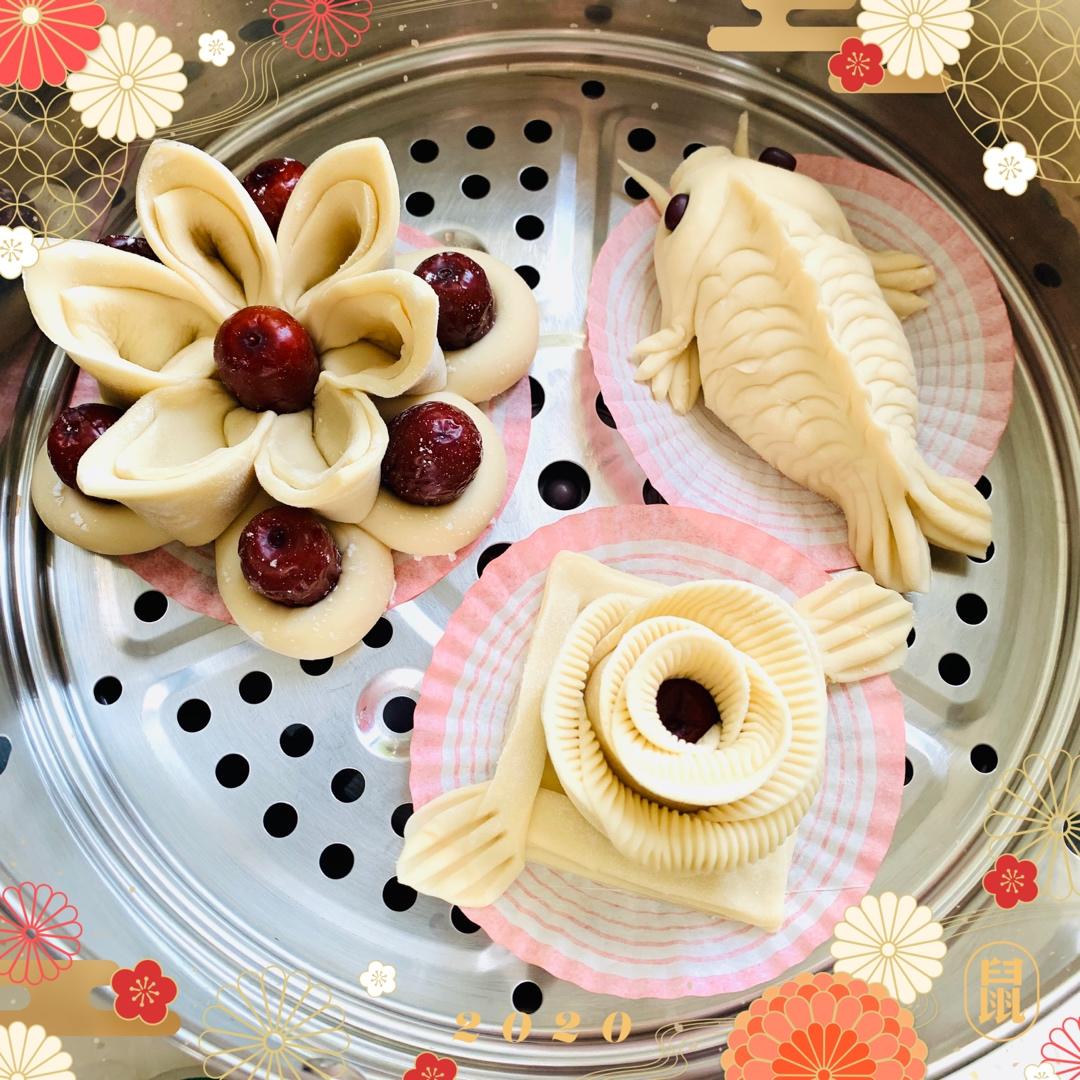 花样面食，花样馒头，【枣花馍】