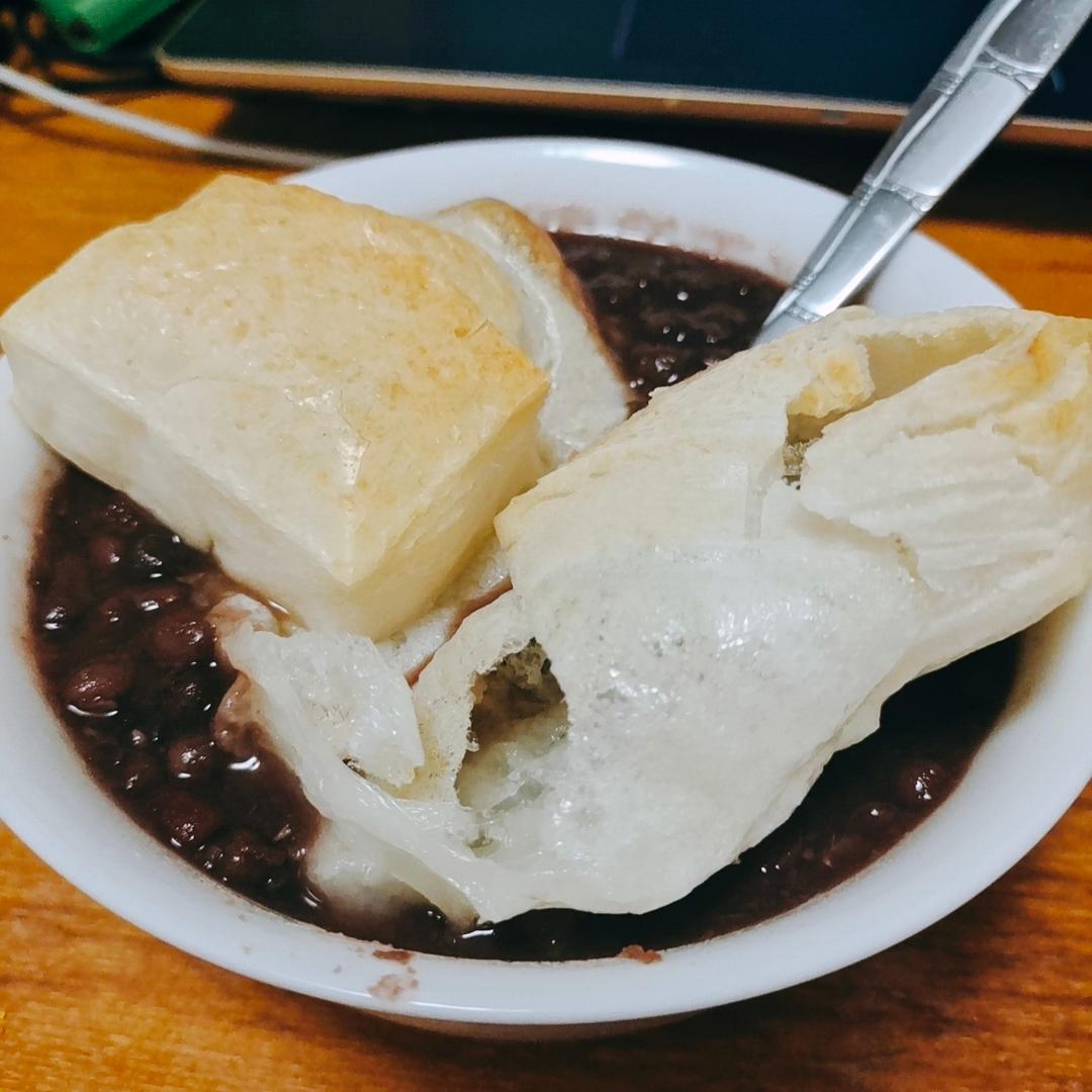 烤年糕红豆汤