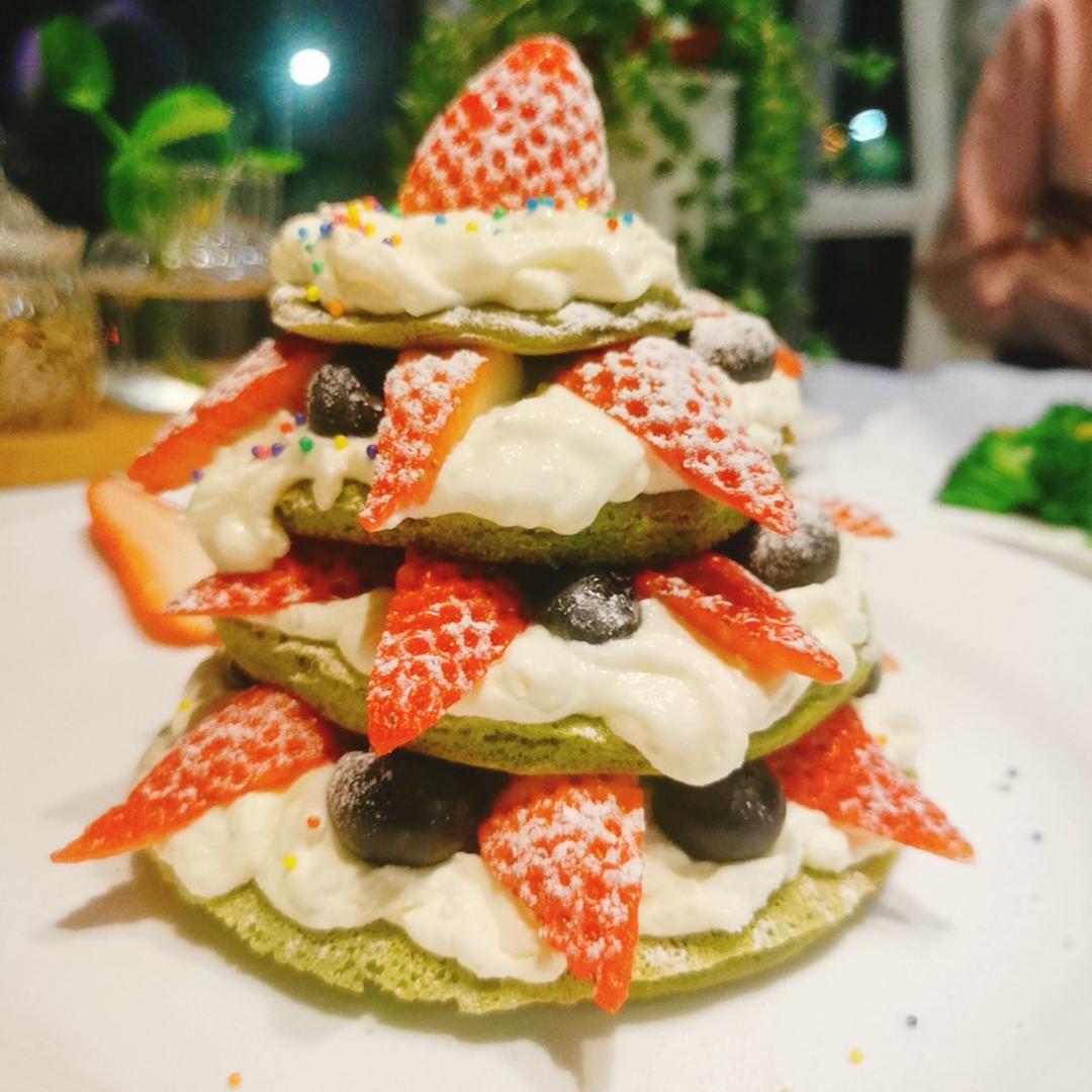 免烤箱❗️高颜值巨好吃的圣诞树松饼蛋糕🎄手把手教你做，让我们一起快乐过圣诞。