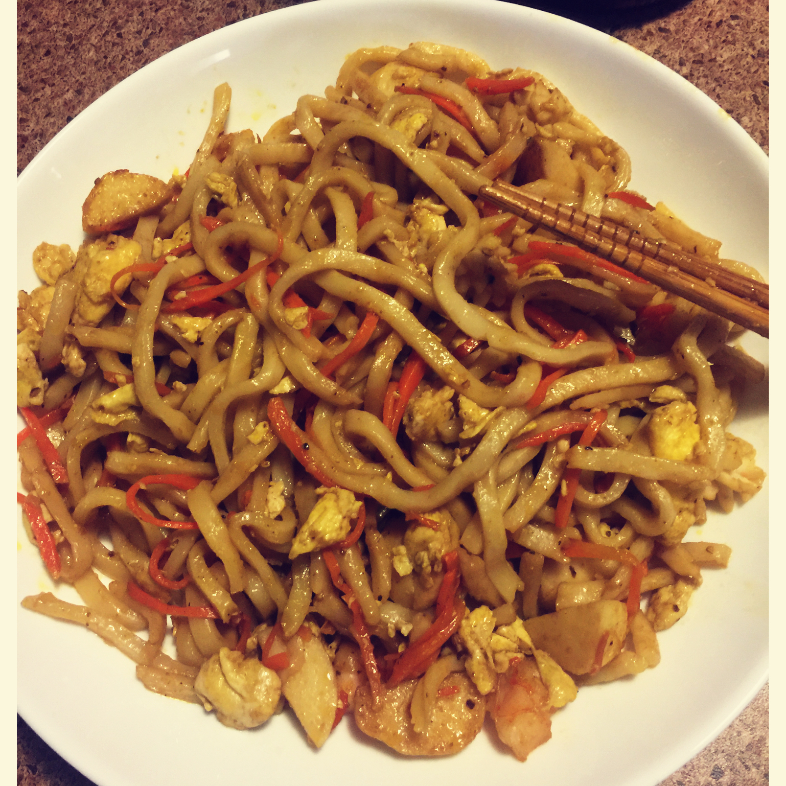 什锦炒乌冬面