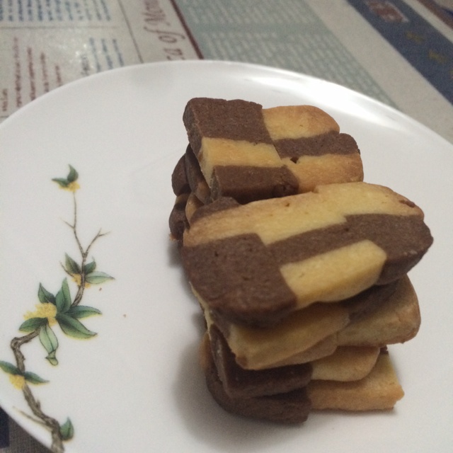 香草抹茶饼干（棋盘饼干