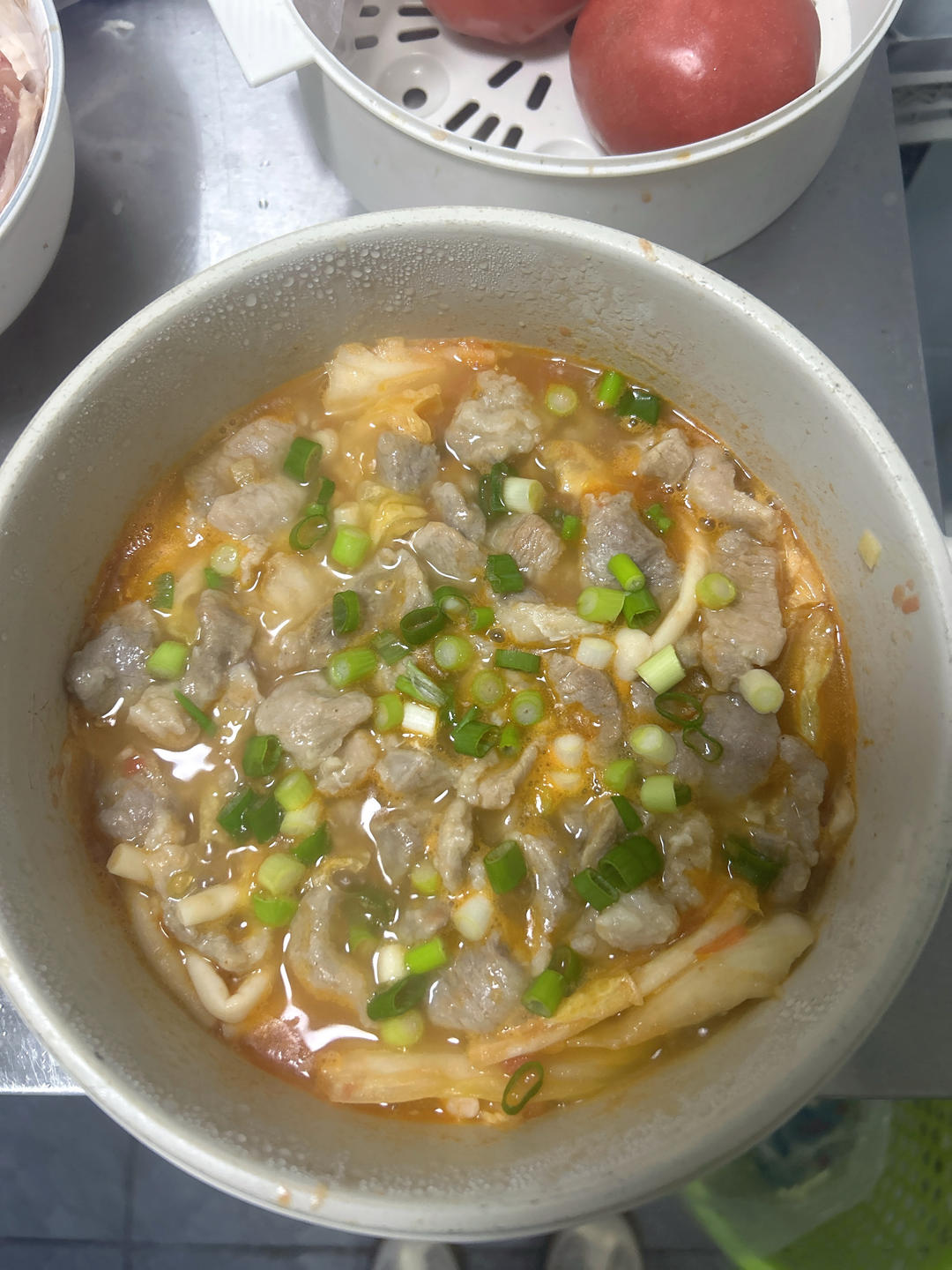 番茄滑肉煲｜酸爽开胃！肉片超级嫩滑