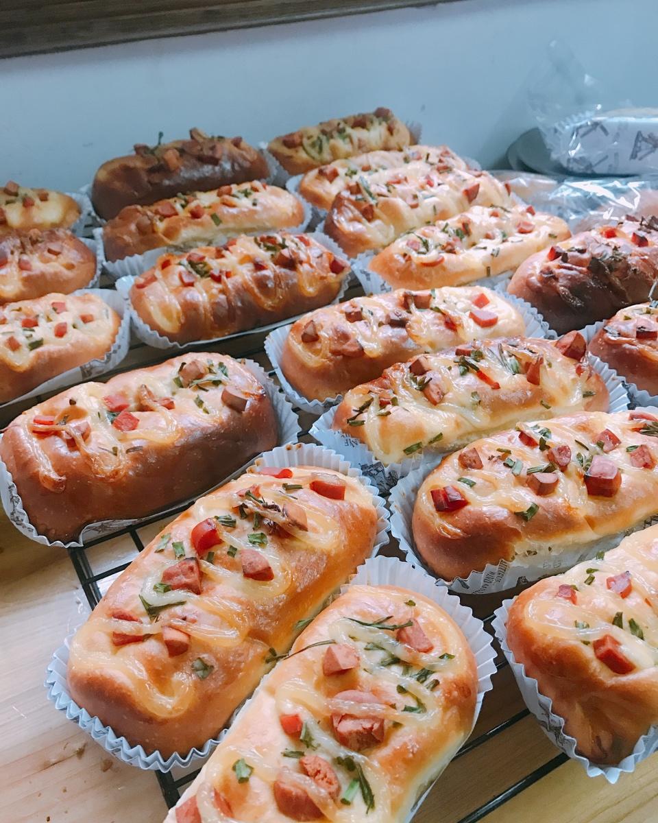 香葱火腿肉松面包