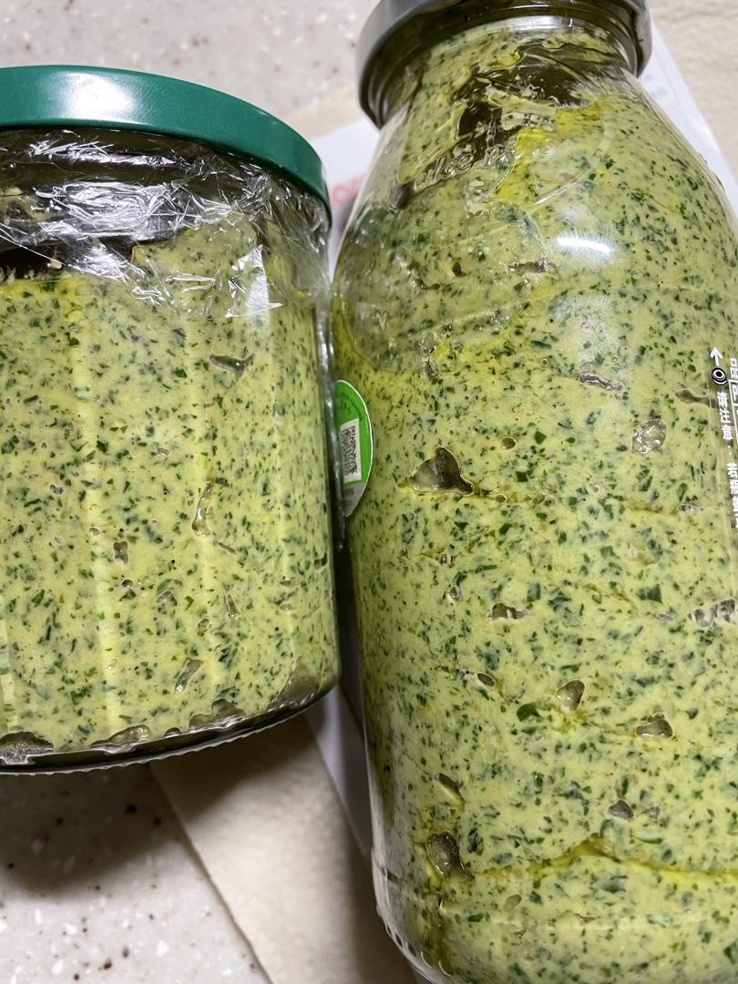 自制新鲜Pesto 传统罗勒松仁青酱意面酱