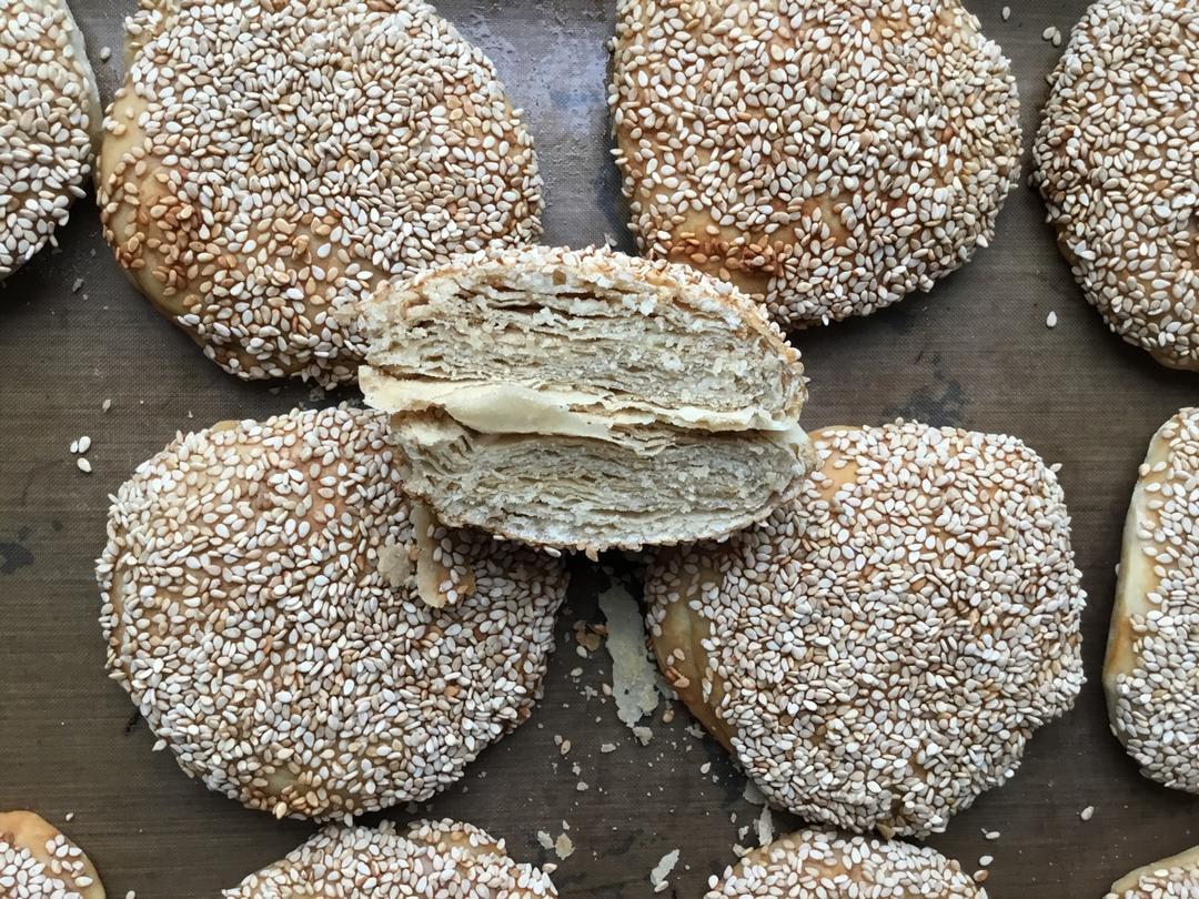 油酥芝麻千层火烧