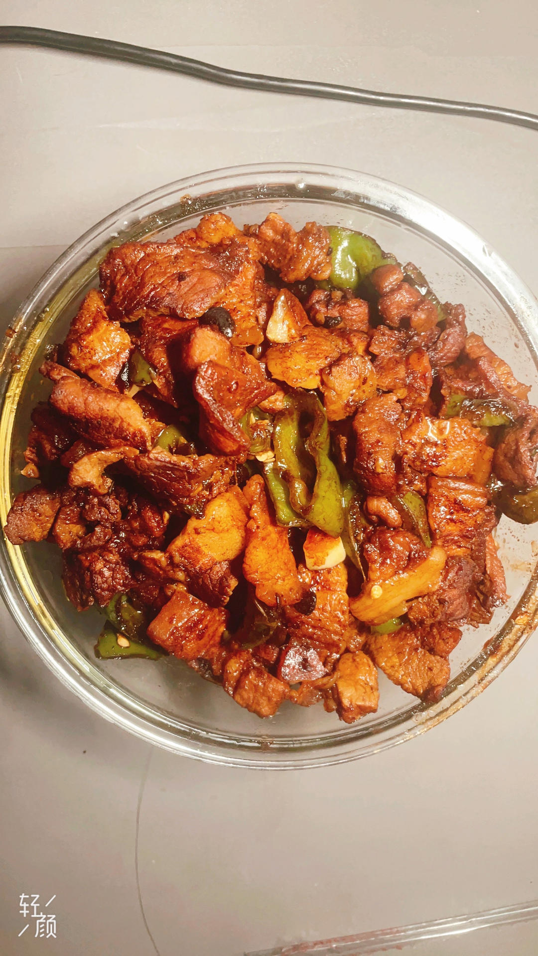 辣椒炒肉(几乎是所有湖南大饭店里的传统炒法)